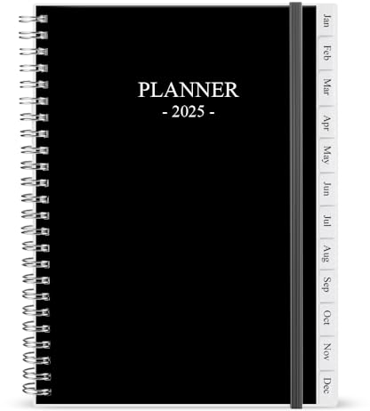 Planer 2025-2026 – Teacher Planer, Student Planer, Monatsplaner von July 2025 bis June 2026, 15,9 x 21cm, 12 monatliche Registerkarten, 14 Notizseiten, Kunststofftasche, mit Doppeldrahtbindung, Planer