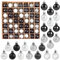 SULOLI Mini Christmas Tree Baubles,49PCS Mini Shatterproof Decorative Hanging Ornaments Balls Christmas Tree Decor(Black)