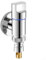 Waschmaschinen-Wasserhahn, Edelstahl-Waschmaschinen-Winkel-Absperrventile für Waschmaschinen-Absperrhahn (Silber)
