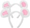 BESPORTBLE 2pcs Plush Mouse Ears Headband Soft White Cartoon Animal Ears for Halloween Costume Dress Up Party Accessory Comfortable and Cozy Hairband