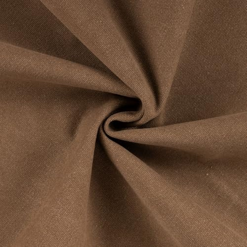 Canvas Stoff gewachst – Schwerer Waxed Canvas 480 g/m²- Vintage-Look, wasserabweisend, robust – Ideal für Taschen, Schürzen, Outdoor & DIY-Projekte - Meterware ab 50cm (cedar brown)