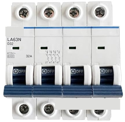 Disjoncteur de type CD LA63N 4P 2A 6A 10A 16A 20A 25A 32A 40A 50A 63A, 1 pièce(C,LA63N 4P 16A)