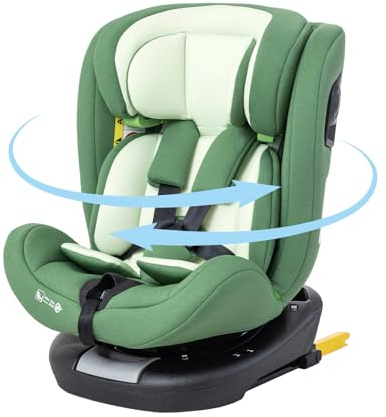 Tayepram Kindersitz mit ISOFIX 0-36 kg, I-SIZE 40-150 cm, 360 grad drehbar, Kinderautositz ab Geburt -12 Jahre, Verstellbare Kopfstütze/Rückenlehne mit Liegeposition
