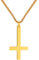 PROSTEEL 18k vergoldet umgekehrt Kreuz Anhänger Halskette Petruskreuz Kette St. Peter Upside Down Kreuz Satanischer Schmuck für Männer Jungen