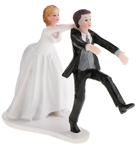 Gazechimp Figurine Couple Paillettes Accessoire de Décoration Bâton Cupcakes Gâteaux Fête Mariage