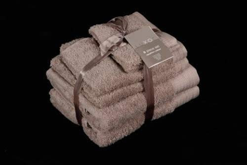 viceroy bedding Extra Absorbent Quick Dry Towels 100% Pure Egyptian Cotton 650gsm Bathroom Towel Bale Bundle Bath Fashions Collection Set BEIGE NATURAL (3pc Set: Face + Hand + Bath Towel)