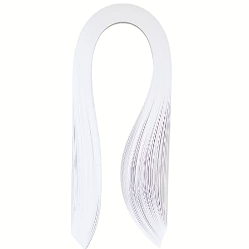 ODETOJOY Papierstreifen Quilling Streifen Papier Weiß 3mm 520mm länge 120 g/m2.-120 Stücke Quilling Papierstreifen
