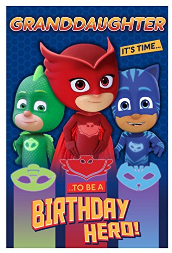 PJ Masks - Geburtstagskarte Granddaughter - Karton (Einheitsgröße) (Rot/Blau/Grün)
