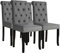 vidaXL Esszimmerstühle 4 STK., Esszimmerstuhl Hochlehner, Polsterstuhl Stuhl für Esszimmer Küche, Essstuhl Küchenstuhl, Modern, Dunkelgrau Stoff