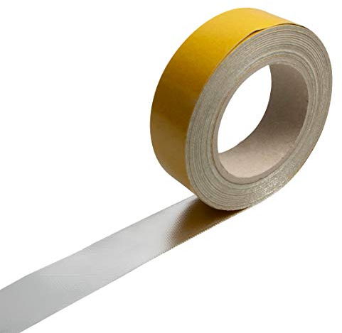 3m Alu Fiberglas Gewebe Hitzeschutz band Klebeband selbstklebend bis ca. 550°C | 35mm breit
