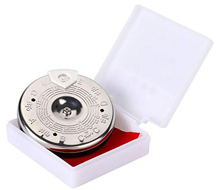 RiToEasysports Chromatic Tuner Chromatic Tuner Pedal Chromatic Gitarrentuner Sensitive Chromatic 13 Pitch Pipe Tuner C-C Stimmgerät mit Koffer Instrumenten Zubehör