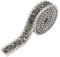 Rhinestone Ribbon, 1 Yard Sparkle Crystal Diamond Wrap Roll for Wedding Prom Dresses Belt Applique Hair Clip Collar Decoration (Gray)