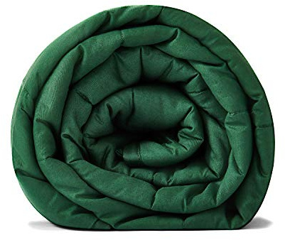 RelaxBlanket King Size Weighted Blanket | 80''x90'',30lbs | for Single or Double | Premium Cotton Material with Glass Beads | Dark Green