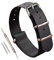 MZBUTIQ 19mm Schwarz Uhrenarmband Ballistisches Nylon Strap Herren Polished Schnalle