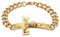 OIDEA Herren Armband Kreuz Gold: Jesus Armkette aus Edelstahl Panzerkette Kruzifix Englische Bibel Armreif Handgelenk Religiöses Schmuck Geschenk für Männer Jungen