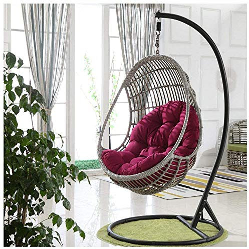 YLXD 90 * 120cm Silla Colgante Huevo Cojín de Algodón, Columpio Cojín Suave De Engrosamiento, Mimbre Hamaca Jardin(Kcolic Sin Silla Colgante)