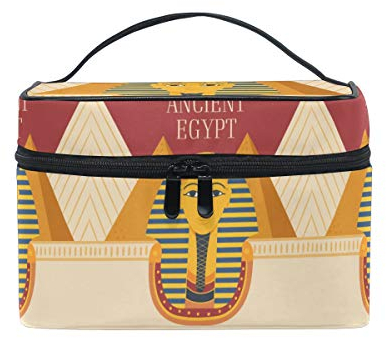 Ancient Egypt Sphinxes Makeup Bag for Women Cosmetic Bag Toiletry Train Case