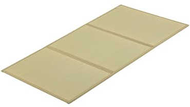 FULI Japanese Tatami Mattress, Igusa Mat (Japanese Rush Grass) Folds in Three, Made in Japan (Natural, Twin)
