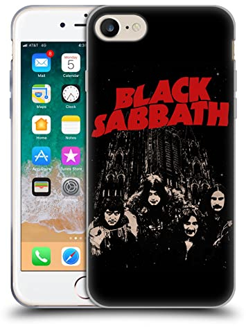 Head Case Designs Offizielle Black Sabbath Rotes Logo Schluessel Kunst Gelhülle [Militärischer Schutzgrad] Kompatibel Mit Apple iPhone 7/8 / SE 2020 & 2022 Und Kompatibel Mit MagSafe