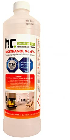Bio Alkohol 4X 1 Liter (7,48€ / Liter) im Karton Bioethanol Bio-Ethanol Premium Ethanol Alkohol