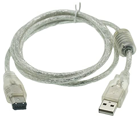 ezqnirk 1pcs 1.5m FireWire IEEE 1394 6 broches mâle à la cordon de câble convertisseur d'adaptateur mâle USB 2.0