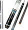 KONLLEN CUE-X Kohlefaser Pool Queue Leder Schwarz Technologie Low Deflection Billard HQ-06BF, 12,5 mm, 147 cm