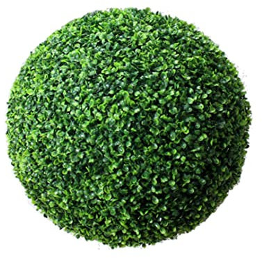 Liummrcy Plantas de Bola de cúpula de Hierba Artificial Bola de Hierba, Bola de boj de Hoja Artificial Bola topiaria Realista Planta Falsa decoración Verde para el hogar 25 cm
