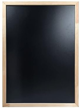 INTERFACE-PLV Schiefertafel auf Vorder- und Rückseite, unbehandeltes Holz, Maße: 72,5 x 52,5 cm