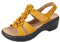 Susenstone Sandales Femmes Orthopedique Confortables Chaussures Plateforme Nu-pieds Été Sandales Femmes Sandales Plates Toe T-Sangle Comfy Semi Trailer Sandales Chaussures de Plage Jaune 41 EU