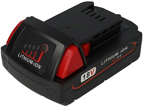 vhbw Batterie Compatible avec Milwaukee M18 FSGC-202X, Fuel 3, Fuel, GG, GG-0, GG-201C, HAL, HAL-0, HCC Outil électrique (2000 mAh, Li-ION, 18 V)