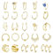 JeweBella - 25 Stück Fake Nasenpiercing Ring Set: Edelstahl Silicon Edelstahl Ring, Silber/Gold/Schwarz/Roségold Für Damen und Herren