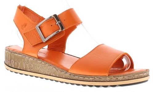 Hush Puppies Female Ellie Sandal, Orange, 5