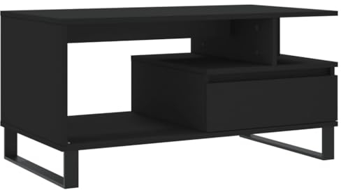 vidaXL Couchtisch Schwarz 90x49x45 cm Holzwerkstoff