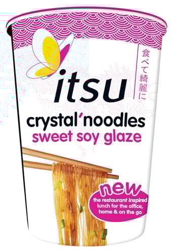 itsu sweet soy glaze crystal noodles - extra fine clear noodles - multipack (1 x 73g Cup)