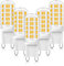 EvaStary G9 LED Lampen Warmweiß 3000K, G9 LED Leuchtmittel Birnen, 400LM 3W äquivalent 40W Halogen glühbirne, Energiesparende Kein Flackern G9 kleine Glühbirne, Nicht Dimmbar, 5er Pack