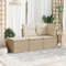 ULUYYUC 3-TLG. Garten-Sofagarnitur, Schlafsessel Mit Bettfunktion Eckbankgruppe Schlafsofa Bodensofa Geeignet für Balkon Garten Außenbereich Hinterhof mit Kissen Beige Poly Rattan