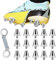 Altamejor 15 Schraubstollen für Fussballschuhe 15mm*3MM, Ersatzstollen mit Stollenschlüssel Schraubstollen mit Aluminiumaufsatz| Fußball Stollen | Soccer Studs | Ersatz Stollen für Fußballschuhe