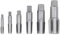 6 pièces de tarauds à pipe NPT 1 3/4 1/2 3/8 1/4 1/8 Kit d'outils de taraudage en acier au carbone Tubes en PVC