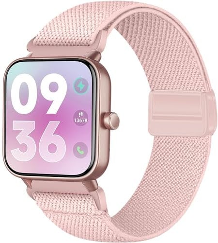 VELULYX Nylon Band Compatible Veryfit Smart Watch IDW19/IDW13/IDW16/IDW18, 22MM Band Elastic for Gloryfit P66/P66D/P72/P95,TUYOM LW36,H1/D1,T50S/T60/T70,Y6,YB54,G39,AGPTE LW11