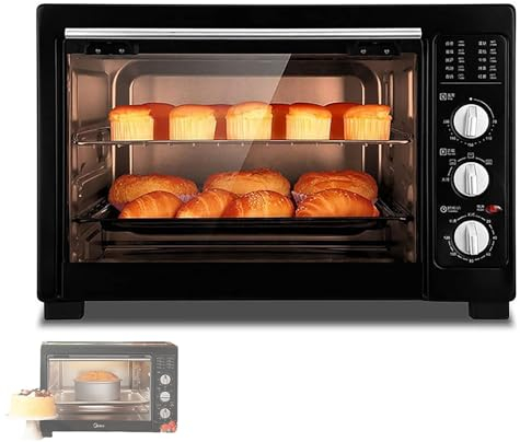 SNBGRYE Forno Elettrico di Grande capacità da 38 Litri, Forno per Dolci Domestico da Tavolo A 4 Strati, Timer (0-120 Minuti) / Controllo della Temperatura (70-230°), 3 modalità di Riscaldamento
