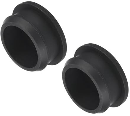 QUARKZMAN Silikonstopfen Silikon Lochstopfen Gummistopfen Blindstopfen Flacher Typ Rund Stopfen Abdeckstopfen für Küchen Gummischotts, Dichtungsstopfen, 30 mm Durchmesser, Schwarz, 2 Stück