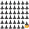 CHGCRAFT 40 Stück Mini Hexe Mütze Mini-Dachel Hexe Mütze Flasche Wein Geschenk Mütze Halloween-Party Festival Deco DIY Handwerk Schwarz