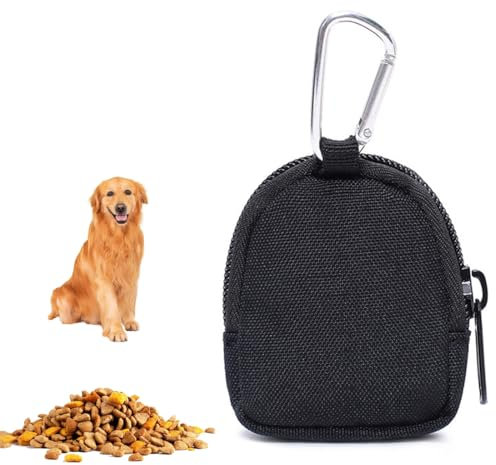 BIRLOZA Porta premietti per Cani Borsa per Dolcetti per Cani Piccola Borsa per Dolcetti Portatile per Addestramento del Cane con Moschettone 1 Pezzi
