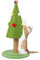 Arbre à chat de Noël – Arbre à chat en forme de dessin animé – Ornements esthétiques en sisal naturel pour chatons d'intérieur