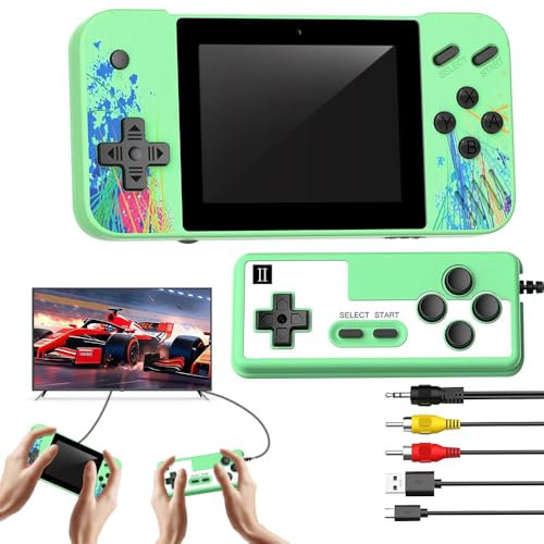 Vmxlso Console Portatile, Schermo a Colori da 3,5 Pollici, Console Portatile Gaming con 800 Giochi FC Classici, Console Retro Game Portatile, Videogioco Portatile Bambini per Bambini Adulti