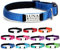 Ibera gifts - Hundehalsband Personalisiert, Hundehalsband Mit Namen Für Mittelgroße Hunde, 35-50 cm, Reflektierend (Blau, M Mittelgroß)