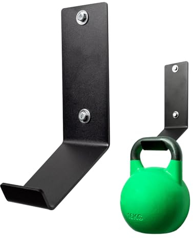 Kettlebell-Wandhalterung – Fitness-Rack, Wandhalterung, Organizer, kompakter Kugelhantel-Ständer, hält 100 kg haltbares Fitnessgerät-, platzsparende Lösung für Zuhause, Fitnessstudio, robuster