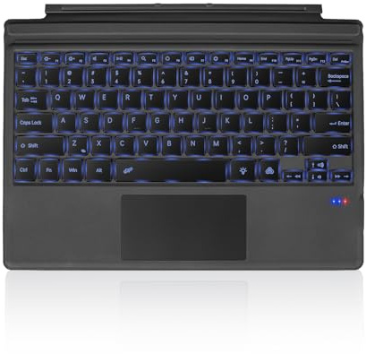 Sunnymark Surface Pro 7 Keyboard, 7 Color Backlight Wireless Keyboard for Microsoft SurfacePro 7+/6/5/4/3 Type Cover, Ultra-Slim Design with Strong Magnetic Attachment