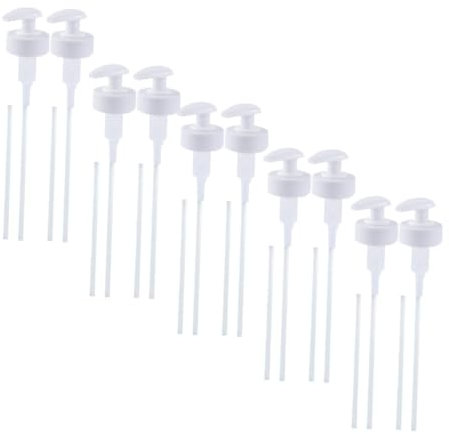 LOORGVEL 10Sätze Kunststoff Oyster Flaschenpumpen Ersatz Teiliges für Ketchup und Saucen Druckdüse für Präzise Dosierung Langlebig und Installieren