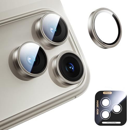 MAGIC JOHN 2 Set for iPhone 17 Pro Max/17 Pro Camera Lens Protector - Gray | 9H Hardness Tempered Glass, Individual Lens Protection, Anti-Scratch, HD Clear, Night Shot Compatible
